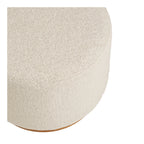 Pouf Daisy bouclé sable texture grainée détail vue dessus arrondi