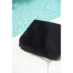 Pouf carré en coton épais noir 60 cm, vue 4