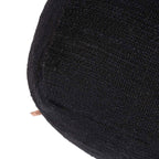 Pouf carré en coton épais noir 60 cm, vue 6