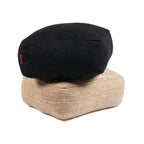 Pouf carré en coton épais noir 60 cm, vue 8