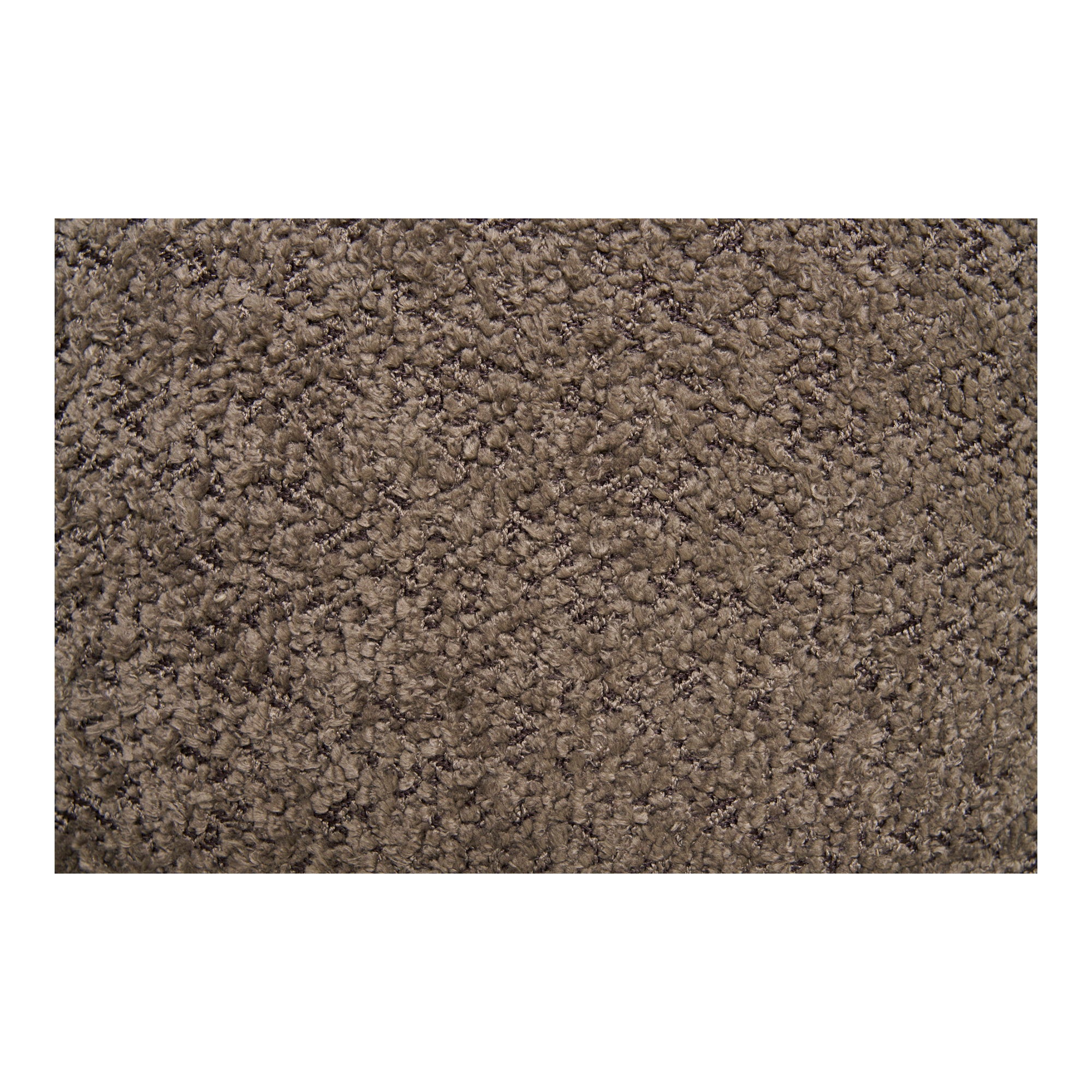 Pouf Medas bouclé brun bicolore texture serrée détail matière gros plan