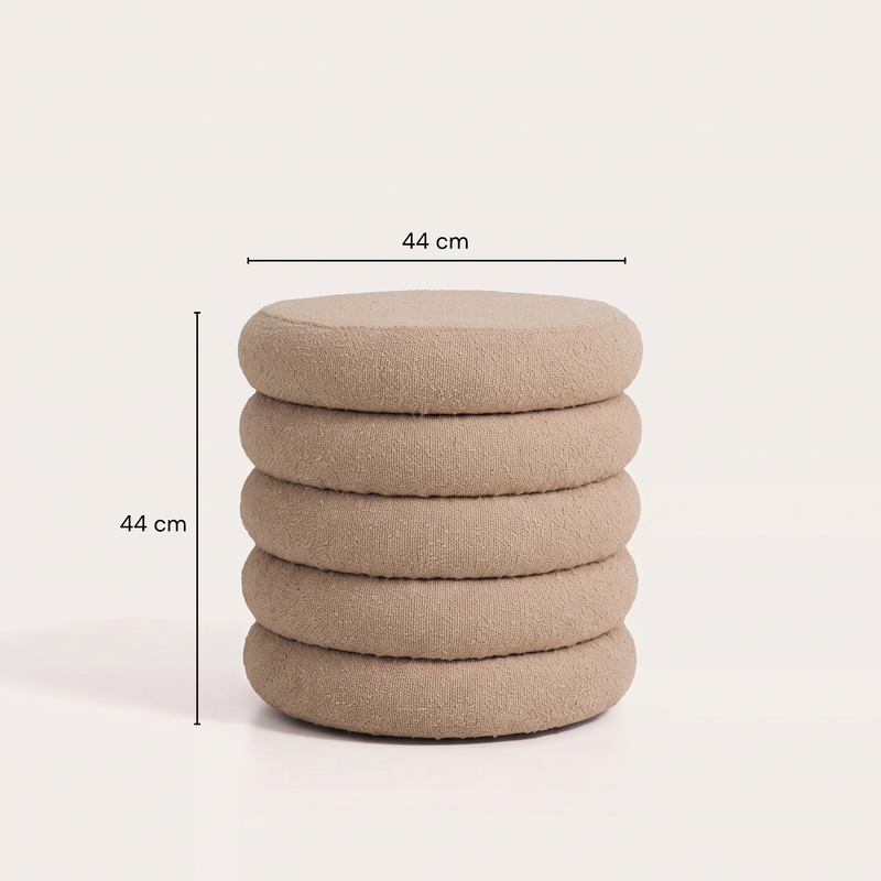 Dimensions Puf ze schowkiem Brooklyn beżowy bouclé 44 cm