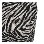 Pouf Kimberley jacquard zébré noir et blanc vue de détail