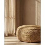 Pouf rond Flores en raphia crocheté 60 cm, vue 3