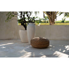 Pouf rond en jacinthe d'eau tressée 60 cm, vue 4