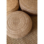 Pouf rond en jonc de mer crocheté 60 cm, vue 5