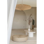 Pouf rond en jonc de mer tressé 100 cm, vue 6