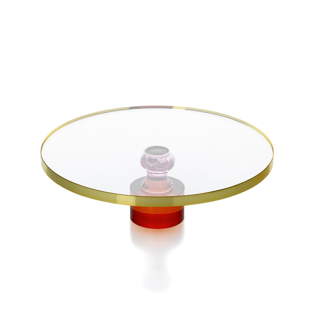 Présentoir à gâteau Gemstone en verre coloré 33 cm en situation
