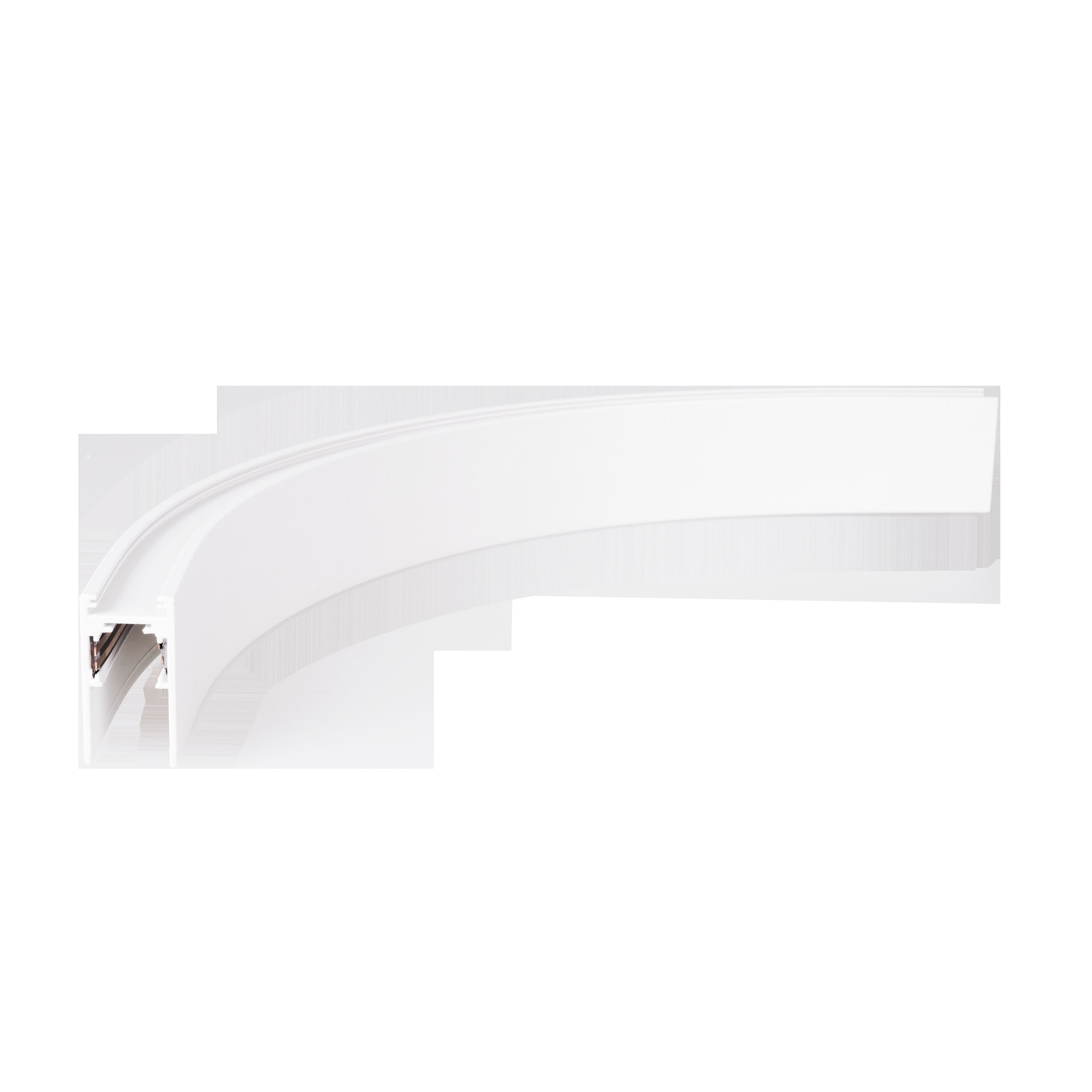 Rail aimanté Magnetic courbe en saillie profil haut 55 cm blanc, vue 3