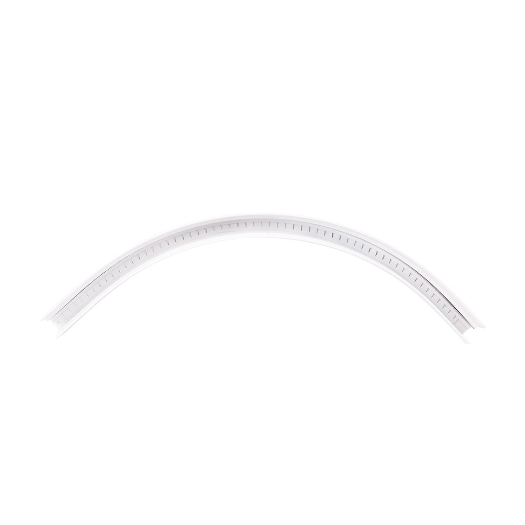 Rail aimanté Magnetic courbe en saillie profil haut 55 cm blanc
