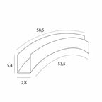 Rail aimanté Magnetic courbe en saillie profil haut 55 cm noir, vue 5