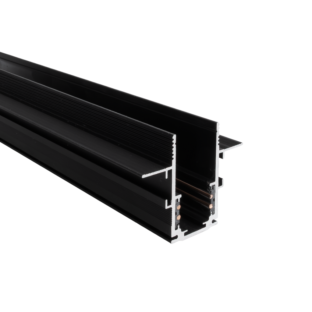 Rail aimanté Magnetic encastré 1 m noir