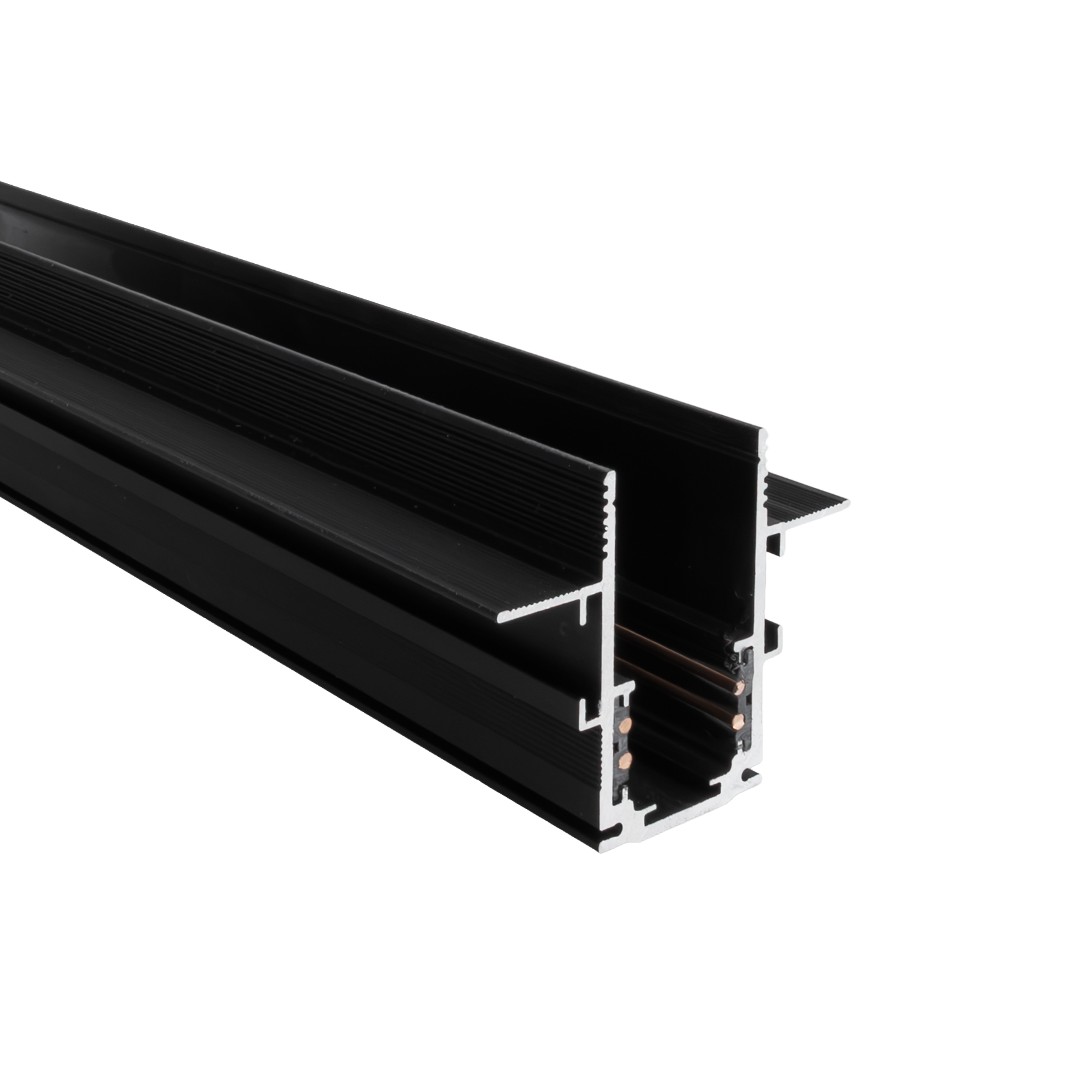 Rail aimanté Magnetic encastré 1 m noir