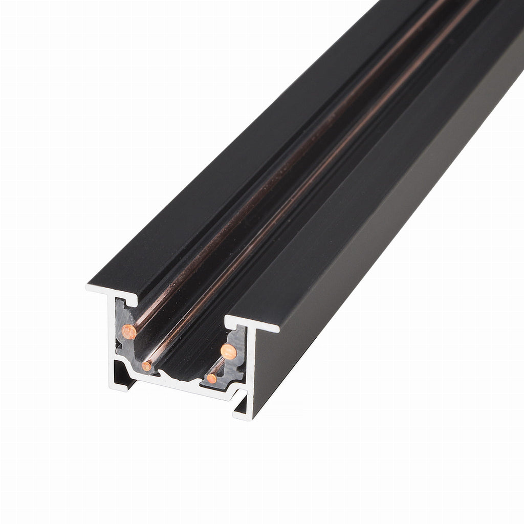 Rail aimanté Micro11 encastré sans cadre 1 m noir, vue 3