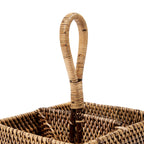 Range-couverts Caddy N°2 en rotin à deux compartiments 29 cm, vue 4