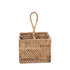 Range-couverts Caddy N°4 en rotin à quatre compartiments 28 cm, vue 5