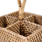Range-couverts Caddy N°4 en rotin à quatre compartiments 28 cm, vue 7