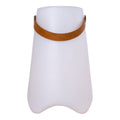 Refroidisseur à vin LED Bristol blanc mat poignée cuir caramel fond blanc