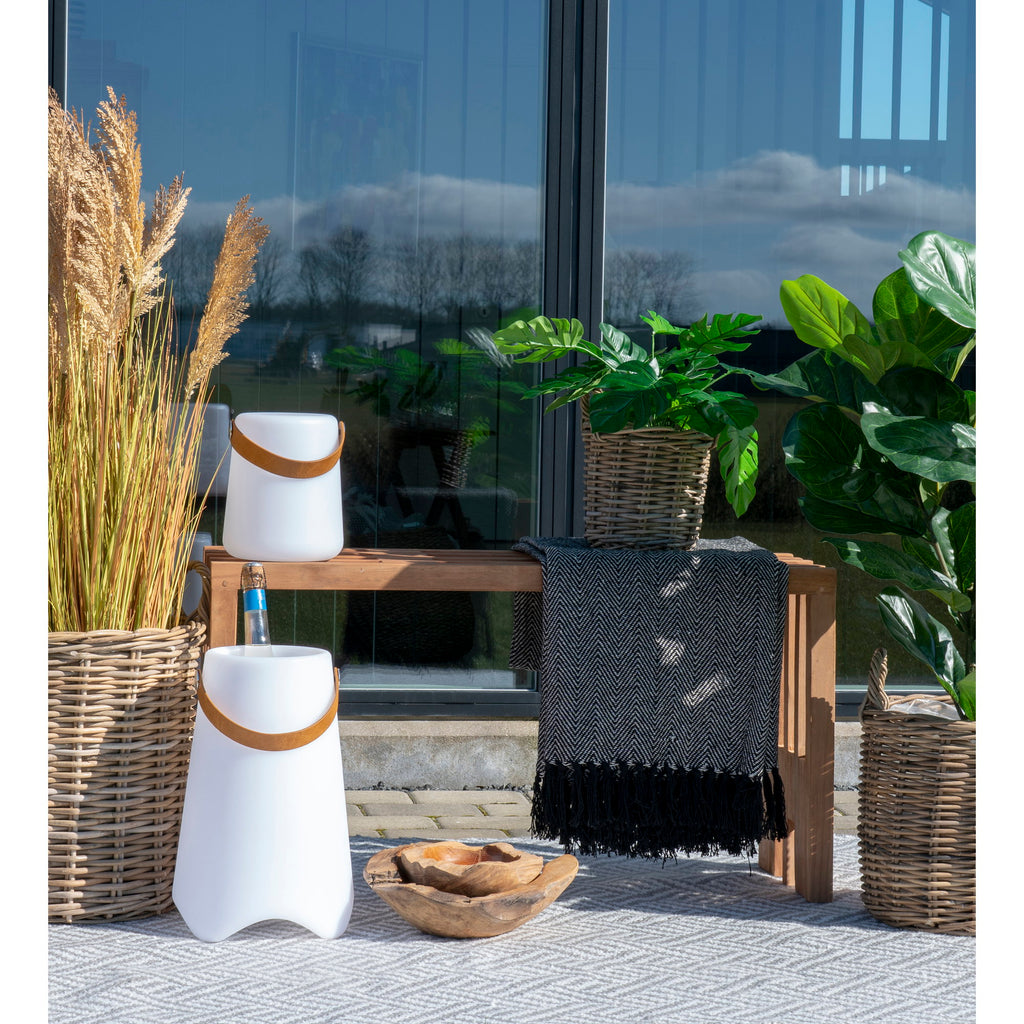 Deux tailles refroidisseur Bristol LED blanc terrasse plantes extérieur