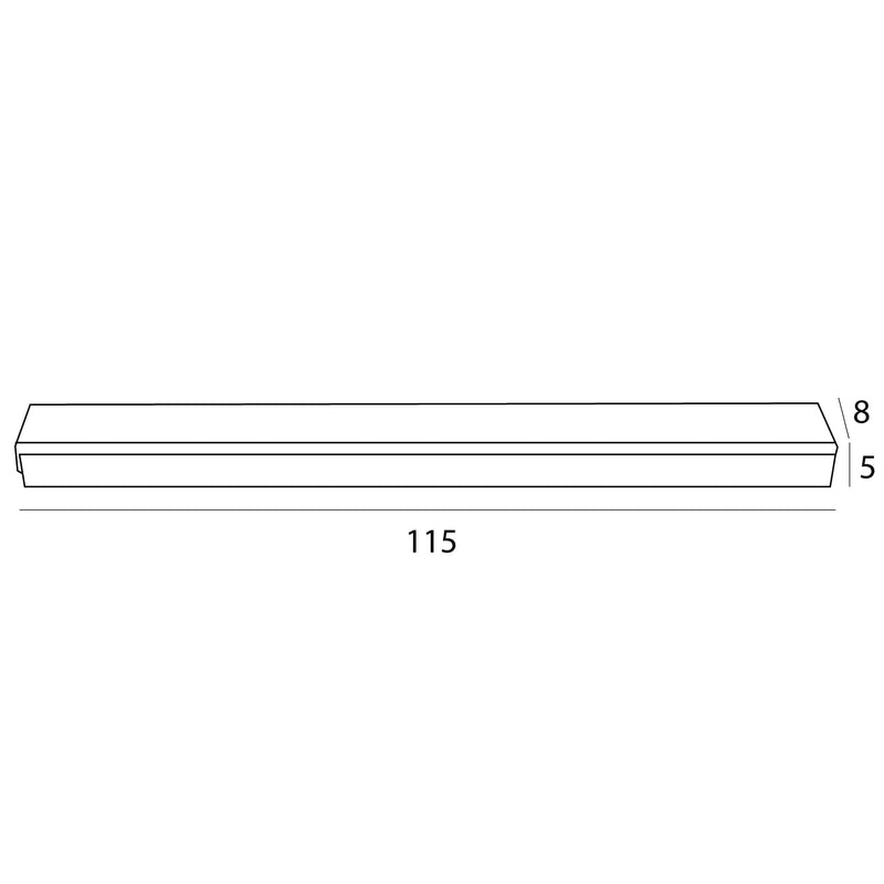 Dimensions LED-Lichtschiene Flex schwarz 115 cm