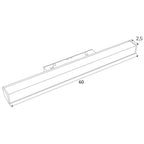 Réglette Magnetic à diffuseur 60 cm noire Dali, vue 3