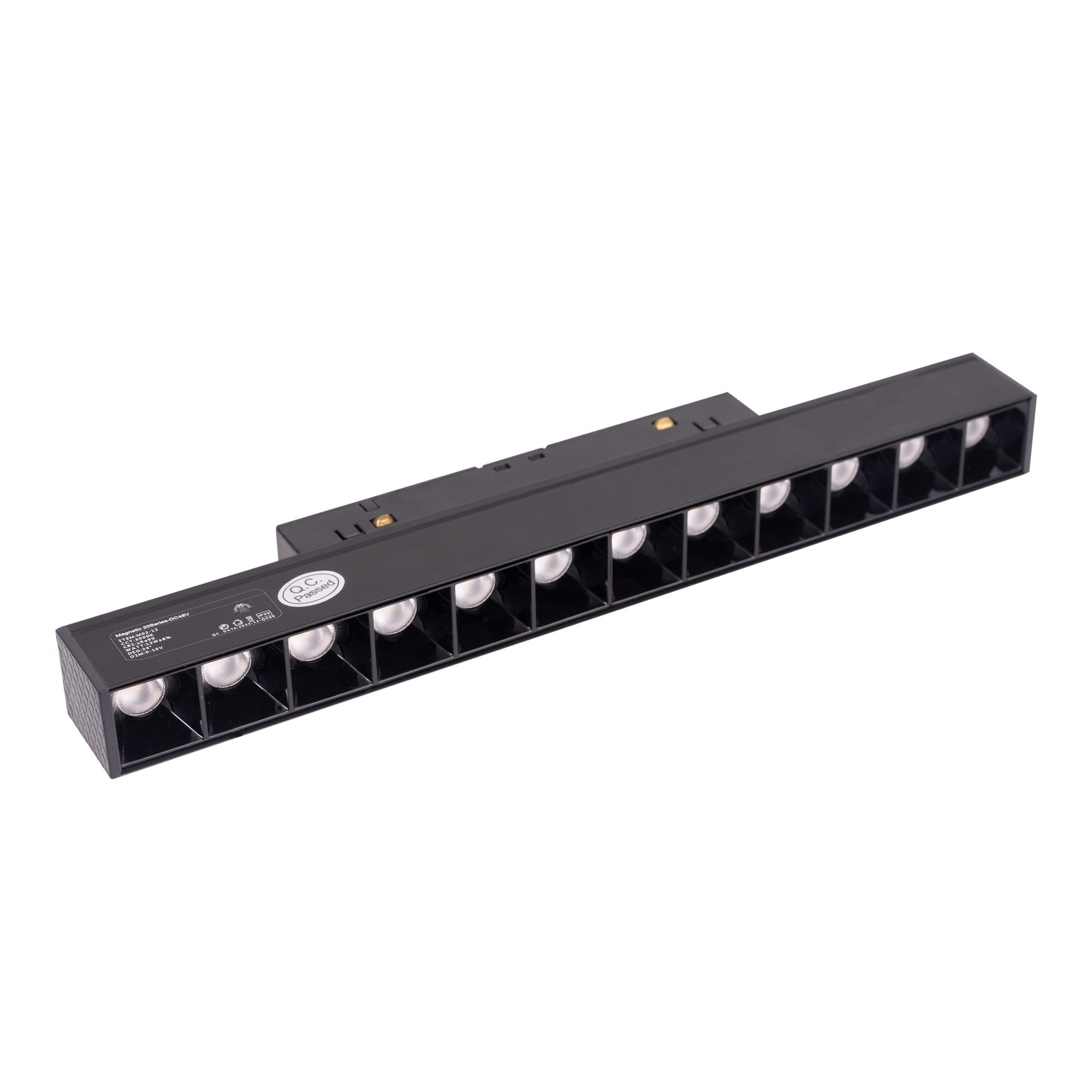 Réglette Magnetic à grille profonde 23 cm noire Dali