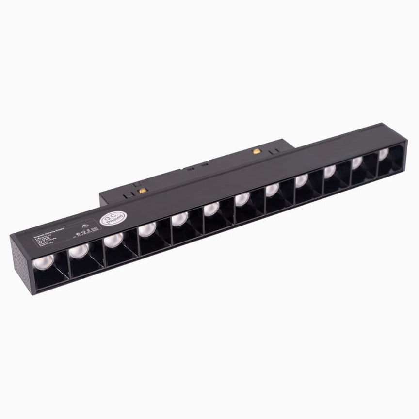 Réglette Magnetic à grille profonde 23 cm noire