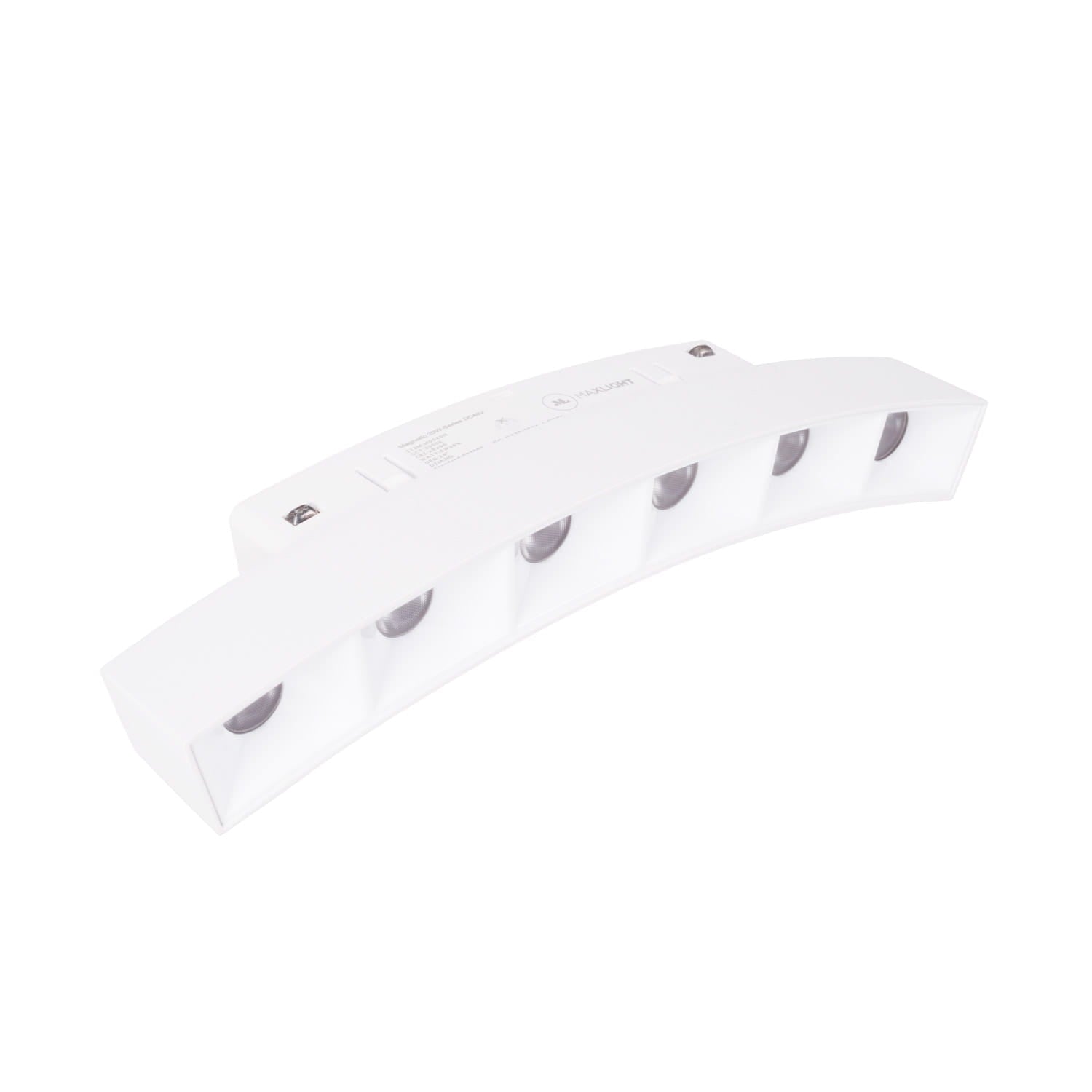 Réglette Magnetic en arc, à grille, blanche connecté Zigbee