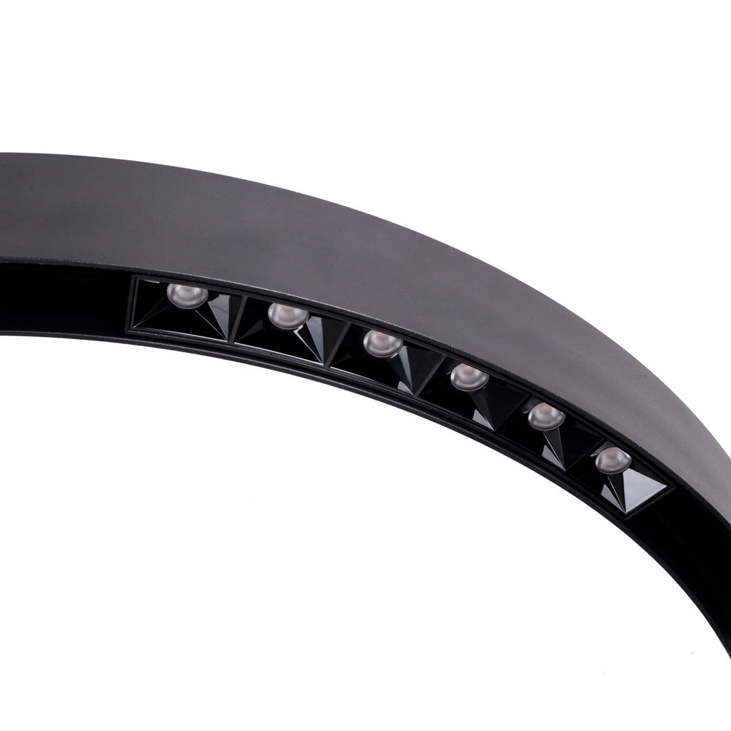 Réglette Magnetic en arc, à grille, noire, vue 2