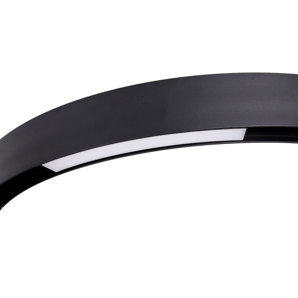Réglette Magnetic en arc, diffuseur, noire, vue 2