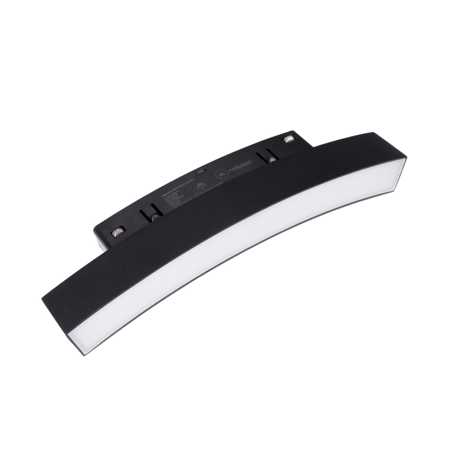 Réglette Magnetic en arc, diffuseur, noire