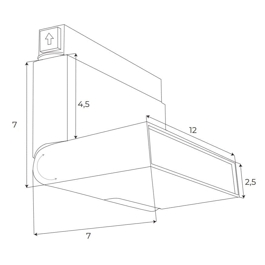 Réglette Magnetic orientable pliable noire, vue 3