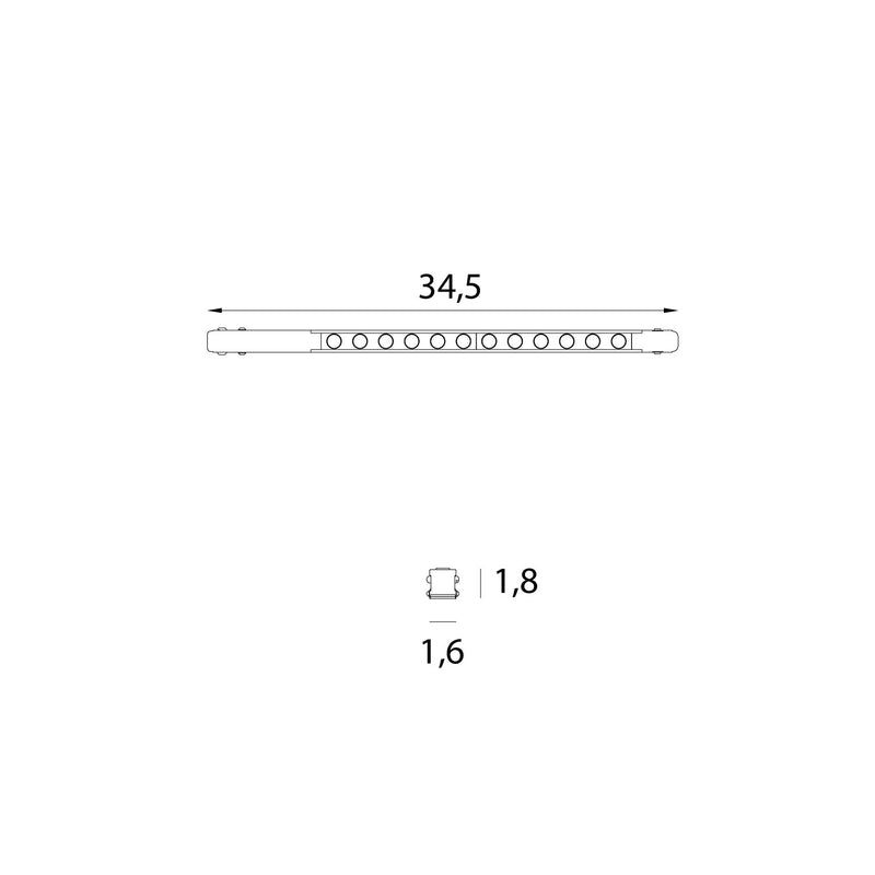Dimensions Magnetic flat grid plate 35 cm white