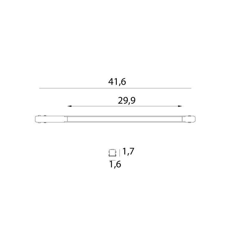 Dimensions Magnetische Leuchtleiste 40 cm, weiß
