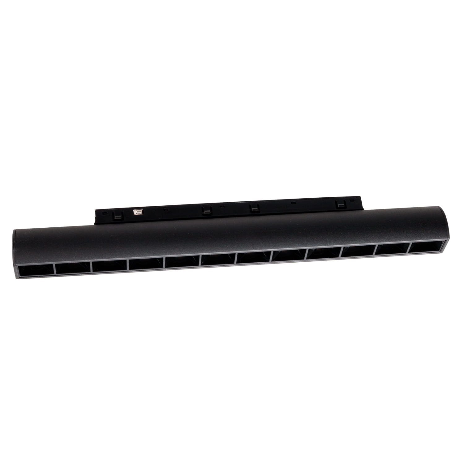 Réglette Micro11 à grille orientable 12 W noire connecté Zigbee, vue 2