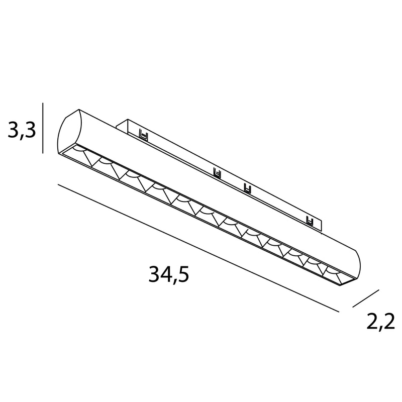 Dimensions Rasterspot Micro11, 18 W, schwenkbar, schwarz