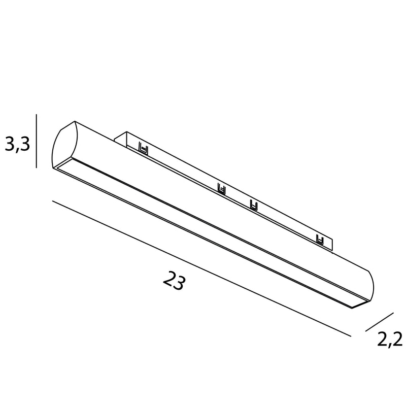 Dimensions Micro11 dimmbare, schwenkbare Leiste 12 W schwarz, Zigbee-fähig