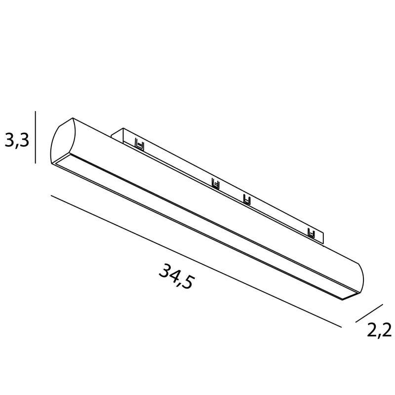 Dimensions Micro11 schwenkbare Leuchtstoffröhre 18 W schwarz Zigbee-fähig
