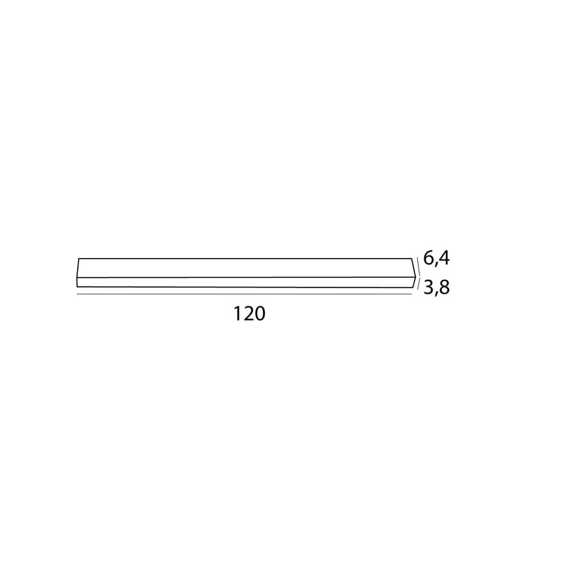 Dimensions Regleta RX negra 120 cm