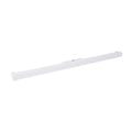 Réglette sur rail Magnetic métal blanc à diffuseur vue de trois quarts avec son connecteur