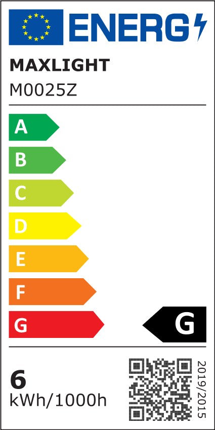Étiquette énergie classe G de la réglette Magnetic à grille profonde Zigbee métal blanc 11 cm