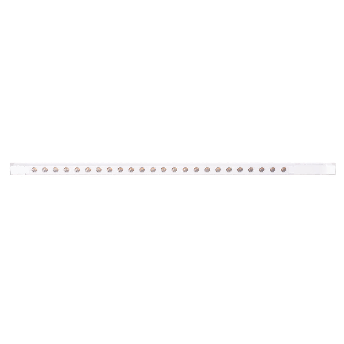 Réglette Magnetic plate à grille Métal blanc 57 cm vue de face avec ses vingt-quatre LED en alvéoles