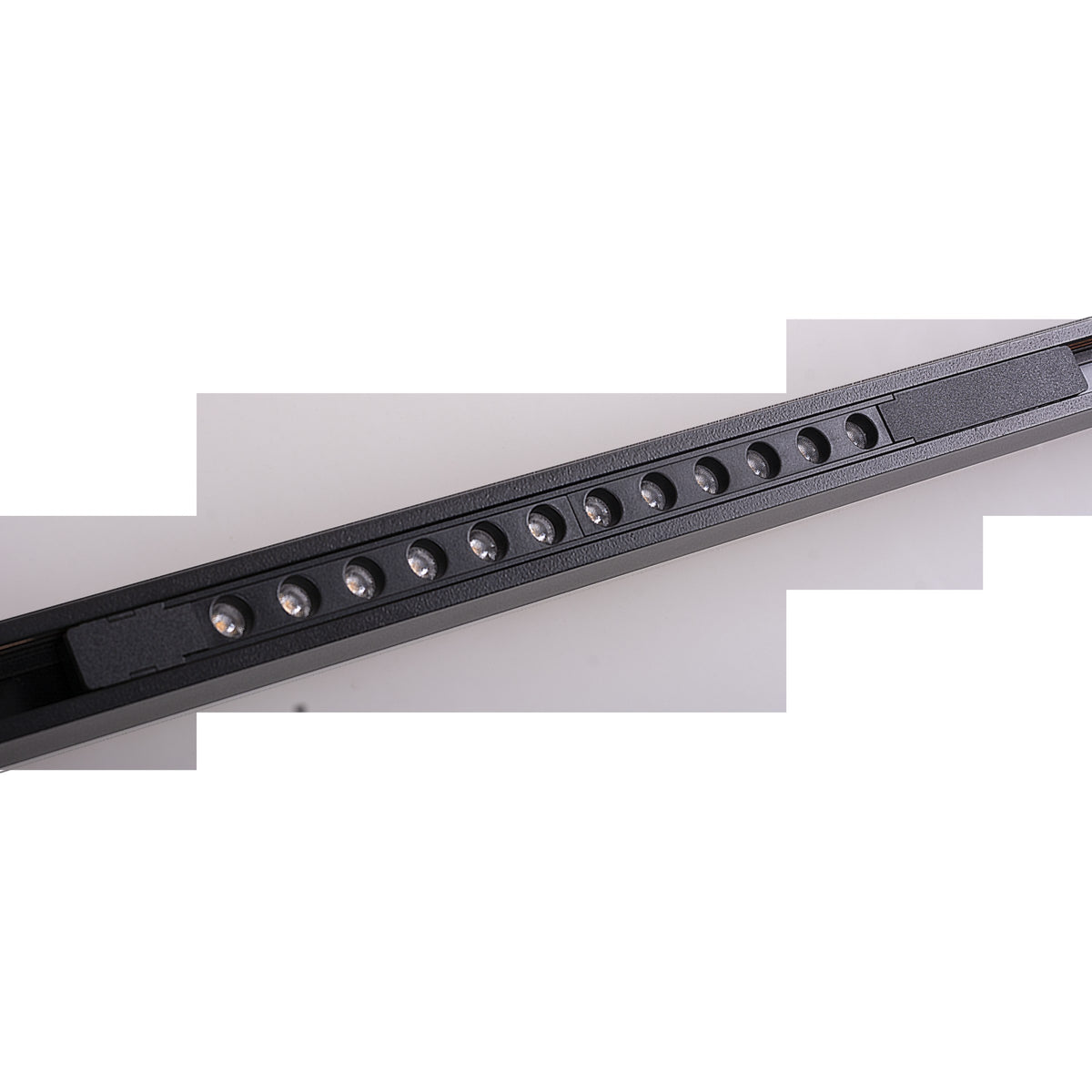Réglette Magnetic plate à grille Métal noir 35 cm clipsée dans un rail aimanté noir