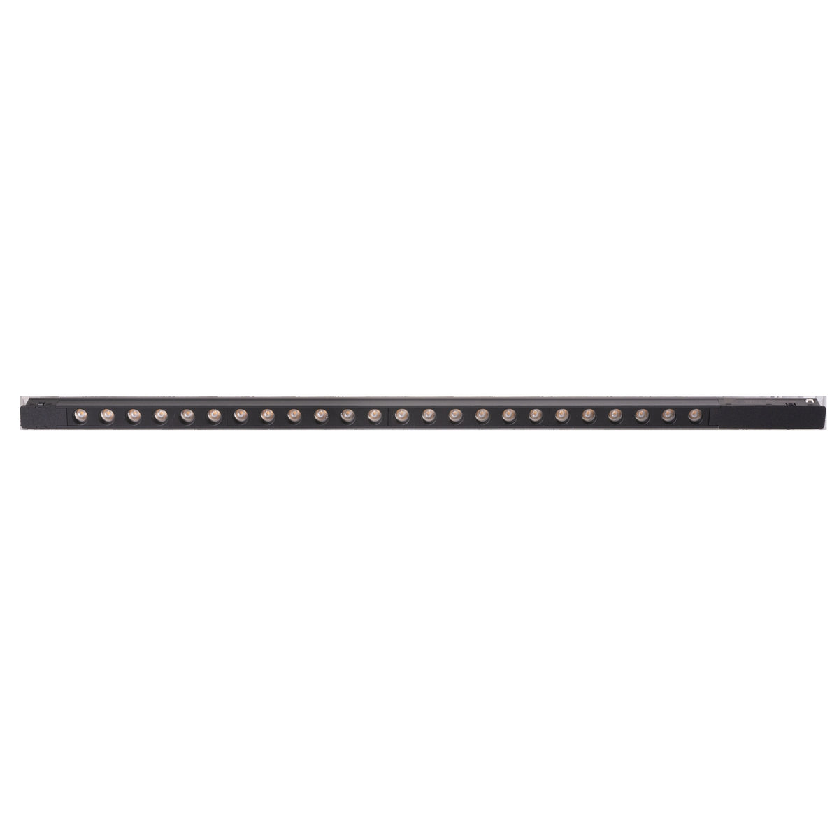 Réglette Magnetic plate à grille Zigbee Métal noir 57 cm vue de face avec ses vingt-quatre LED en alvéoles