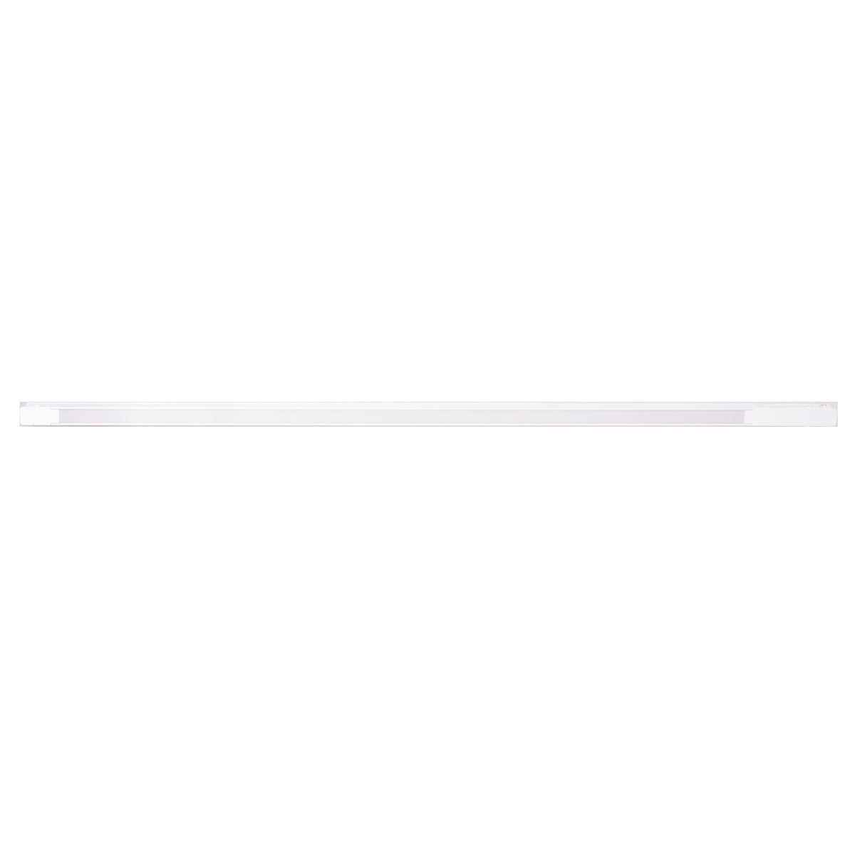 Réglette Magnetic plate lumineuse Zigbee Métal blanc 71 cm vue de face avec son diffuseur opale entre deux embouts