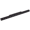 Réglette Micro11 noire orientable vue de trois quarts avec ses dix-huit LED en alvéoles et son support à contacts