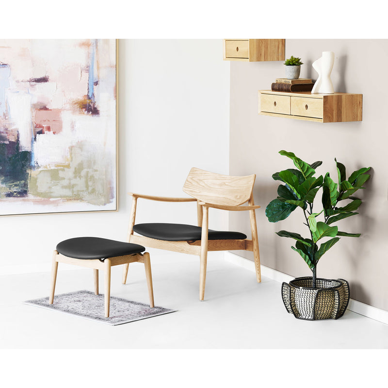Dimensions Repose-pieds Olvera assise noire