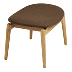 Repose pieds Olvera chêne naturel brun 53,5 cm 43 cm vue trois quarts dessus
