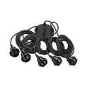 Rosace de plafond 5 cordons de suspension noirs 350 cm