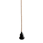 Rosace de plafond et cordon de suspension en jute naturel 250 cm en situation